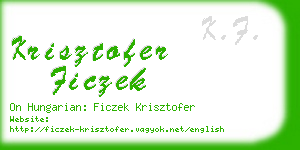 krisztofer ficzek business card